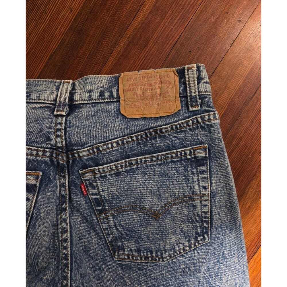 Vintage 80s Levi’s 501 Red Tag Made in USA Acid Wash Jeans 31x32 Women’s - Picture 7 of 12